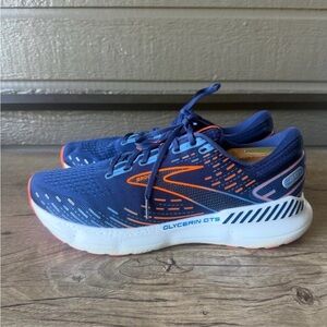 Brooks Glycerin GTS Men’s Running Shoes Navy/Orange Accents.Size 11.5 Wide(2E)